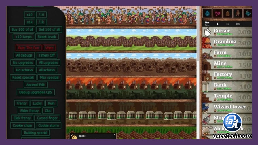 Cookie Clicker Cheat Name: Your 2026 Guide to Bakery Name Cheats 3 Cookie Clicker active Open Sesame debug menu hovering in the top-left corner of the screen.