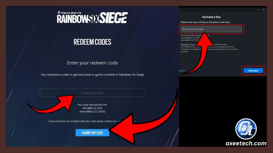 Rainbow Six Siege Redeem Codes 2026: Get Free XP Boosters, Weapon Skin, And More 3 Ubisoft Connect redemption page interface with a text box for entering promotional codes, shown in this Rainbow Six Siege redeem codes guide.