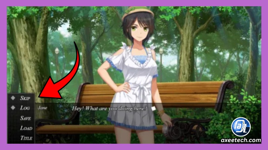 The Definitive My Maid Dreams of Electric Sheep Cheats Guide (v0.7.12 & APK) 4 Example of a visual novel script progression block window