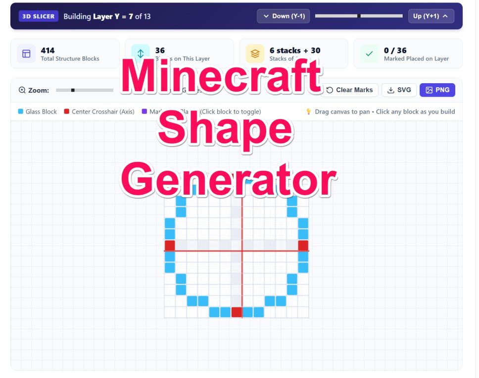 Working Minecraft Shape Generator Tool