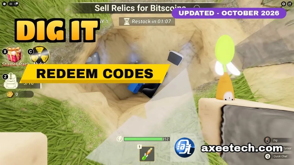 Dig It Codes (October 2026): All Working Codes & How to Redeem 1 Dig It Codes