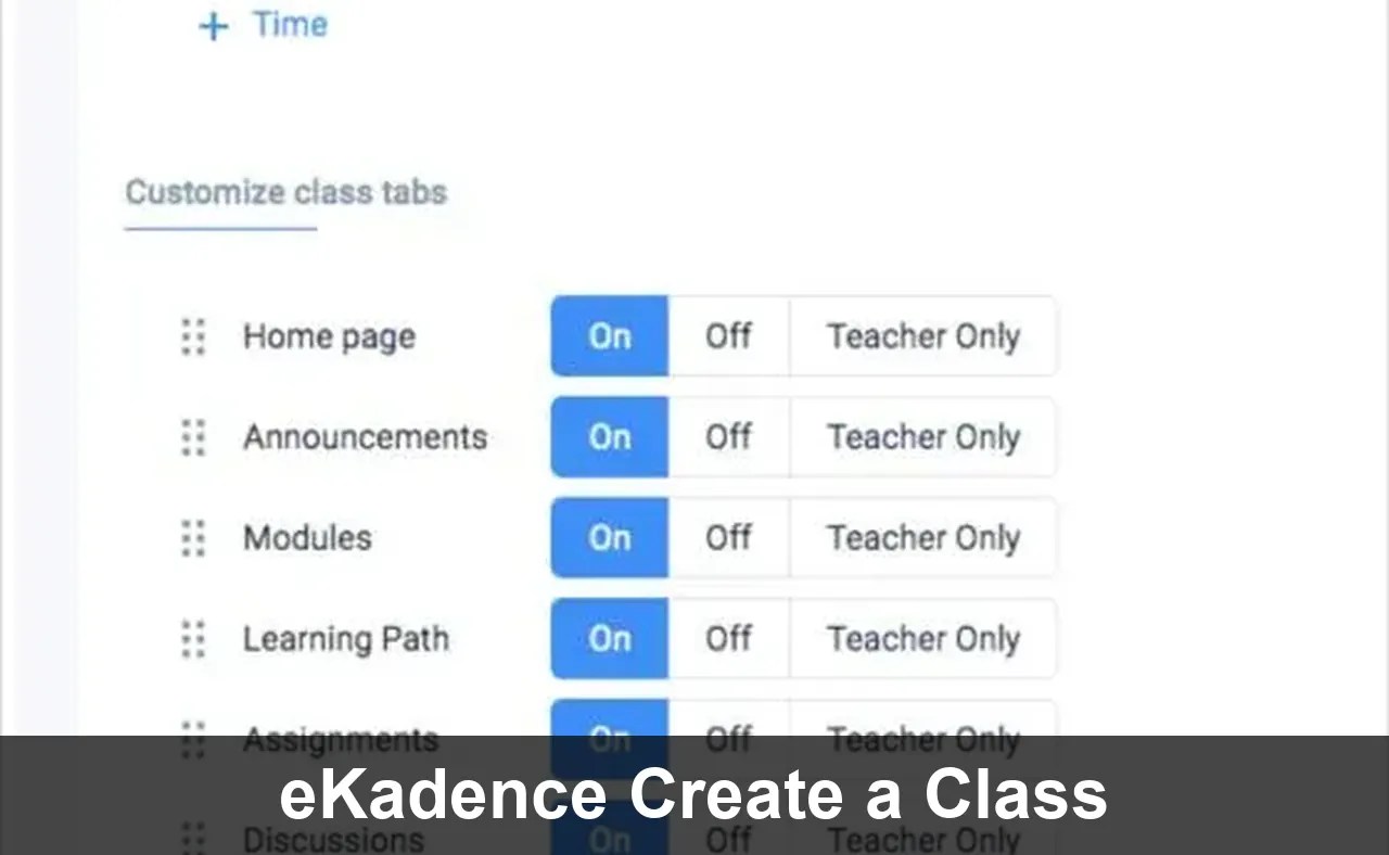 Ekadence create class guide featured image showing the Save button on the Setup Class page