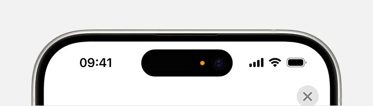 What Is the Blue Dot Beside the Battery in Samsung Phones After the One UI 9 Update? 3 Orange dot microphone indicator on an iPhone status bar
