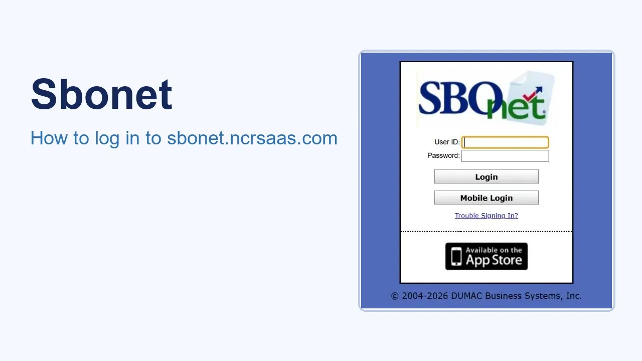 Sbonet login guide featured image showing the SBOnet login page