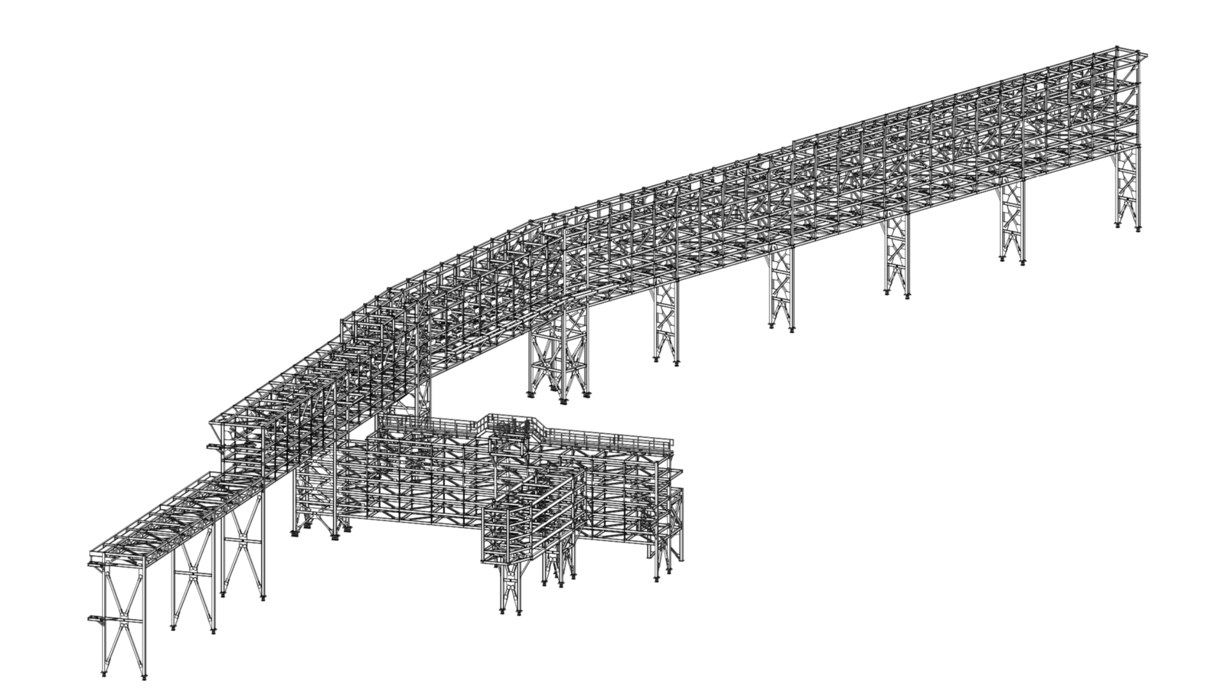 Elution Pipe Rack Model