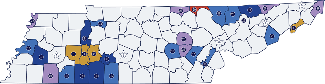Ayers Scholars County Map