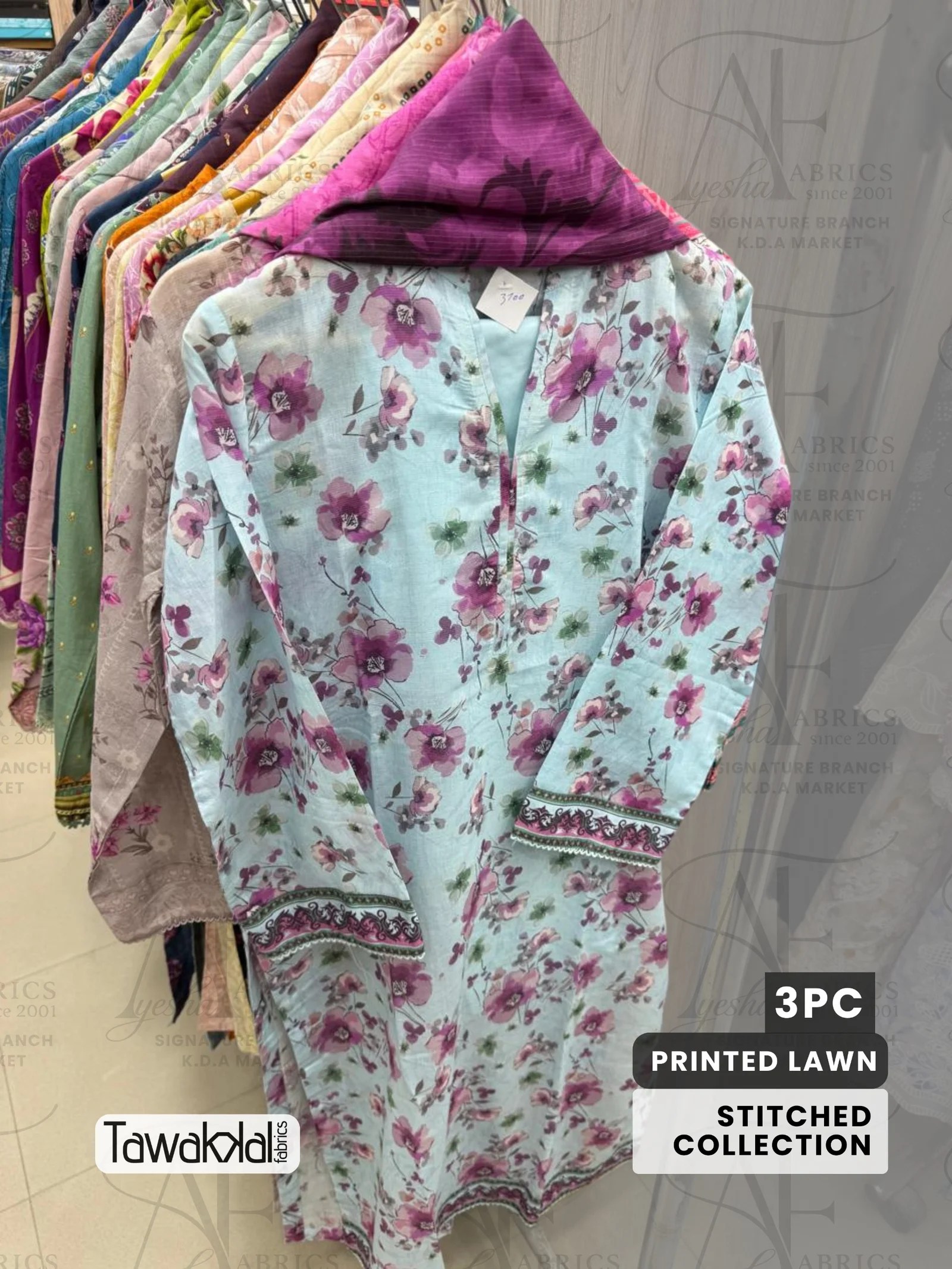 tawakkal 3pc stitched lawn collection