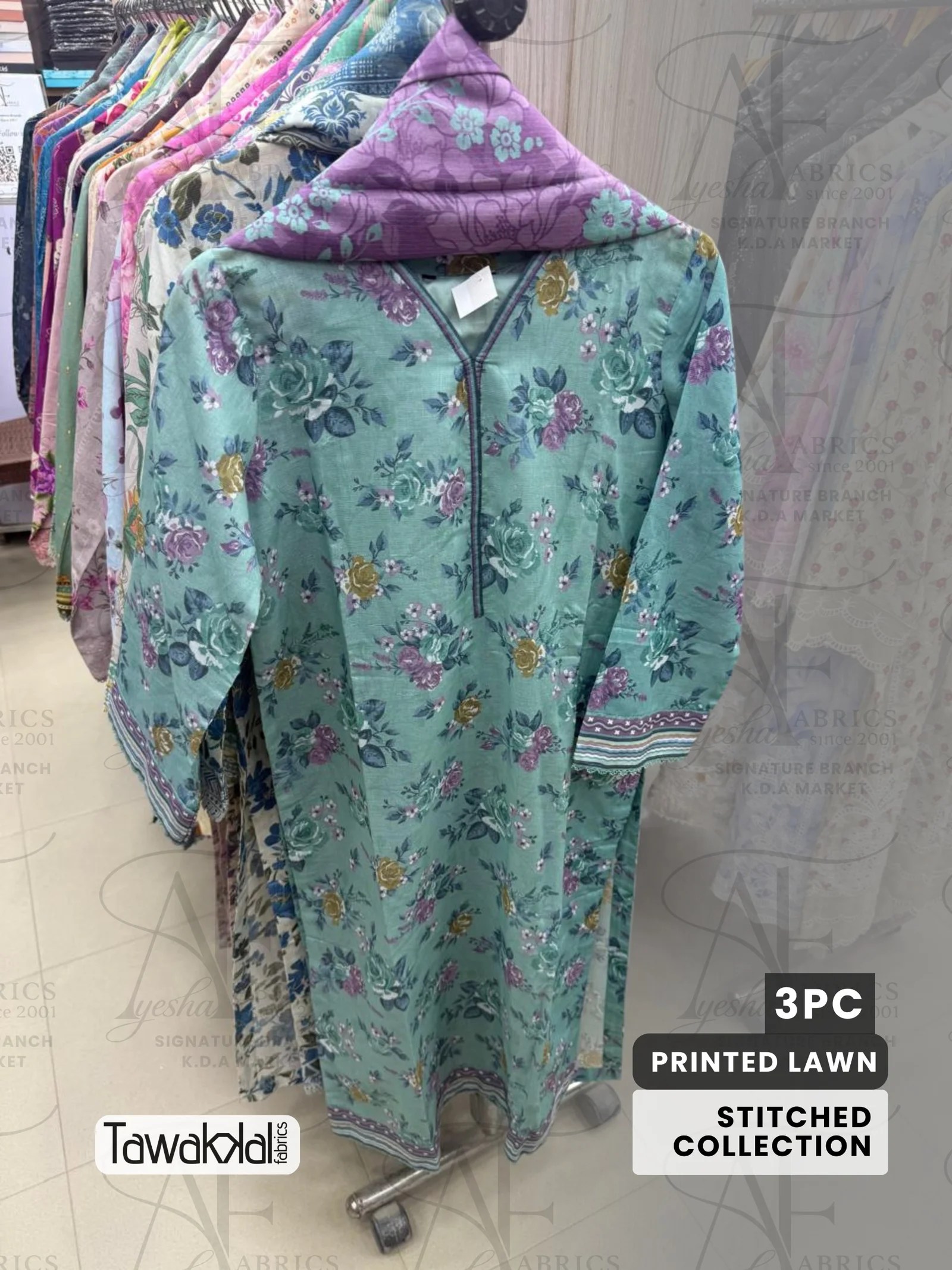 tawakkal 3pc stitched lawn collection