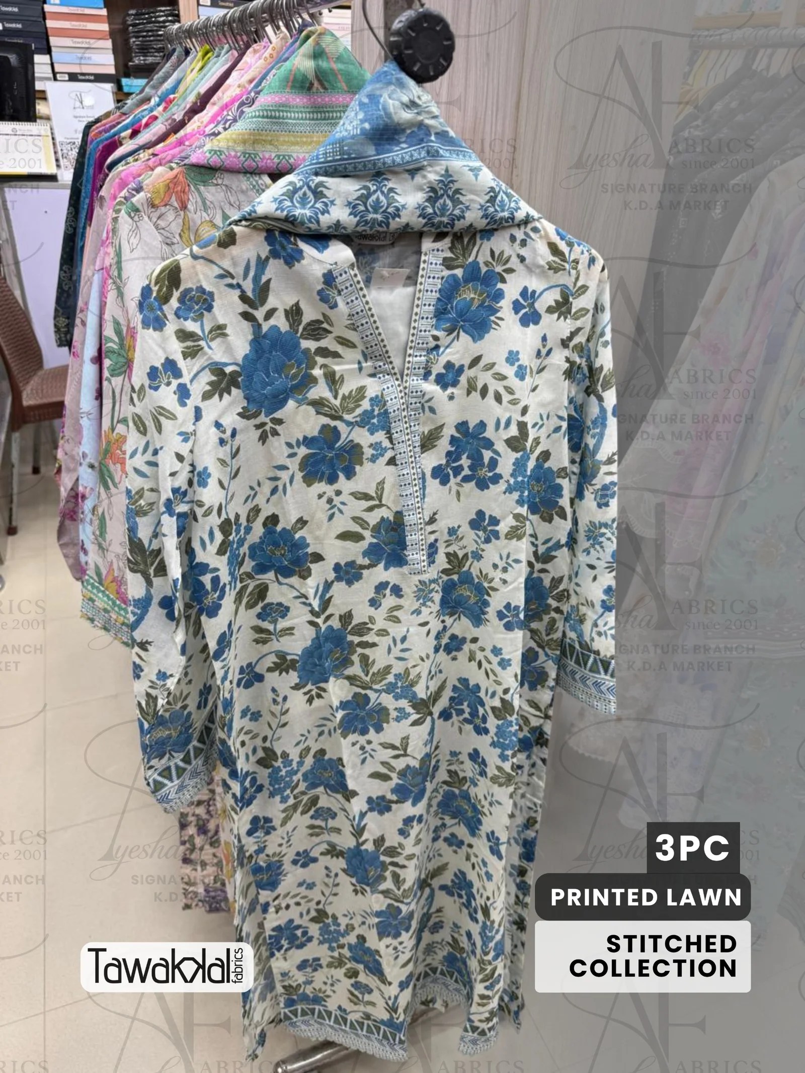 tawakkal 3pc stitched lawn collection