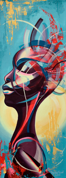 The Source, 30 x 80 cms, acrylic on canvas