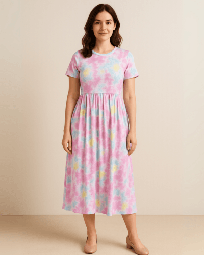 Tie-Dye  Midi Dress