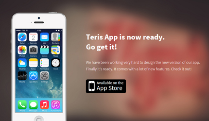 Free Template Teris Bootstrap Iphone App Landing Page Azmind