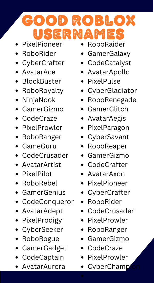 Roblox Username Your Key To The Metaverse Good Roblox Usernames 1 