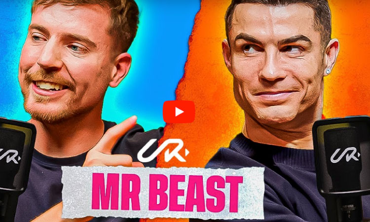 Cristiano Ronaldo entrevistó a MrBeast para su canal de Youtube