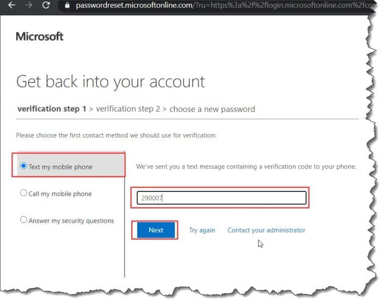 Enable self password reset office 365