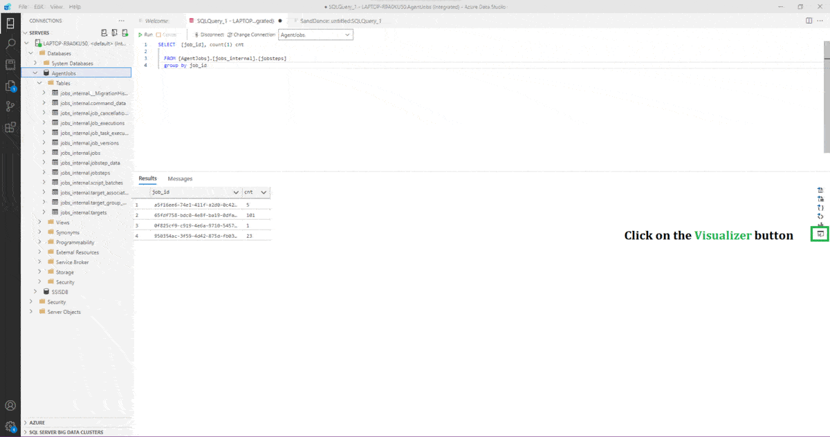 azure data studio plugins for visualization