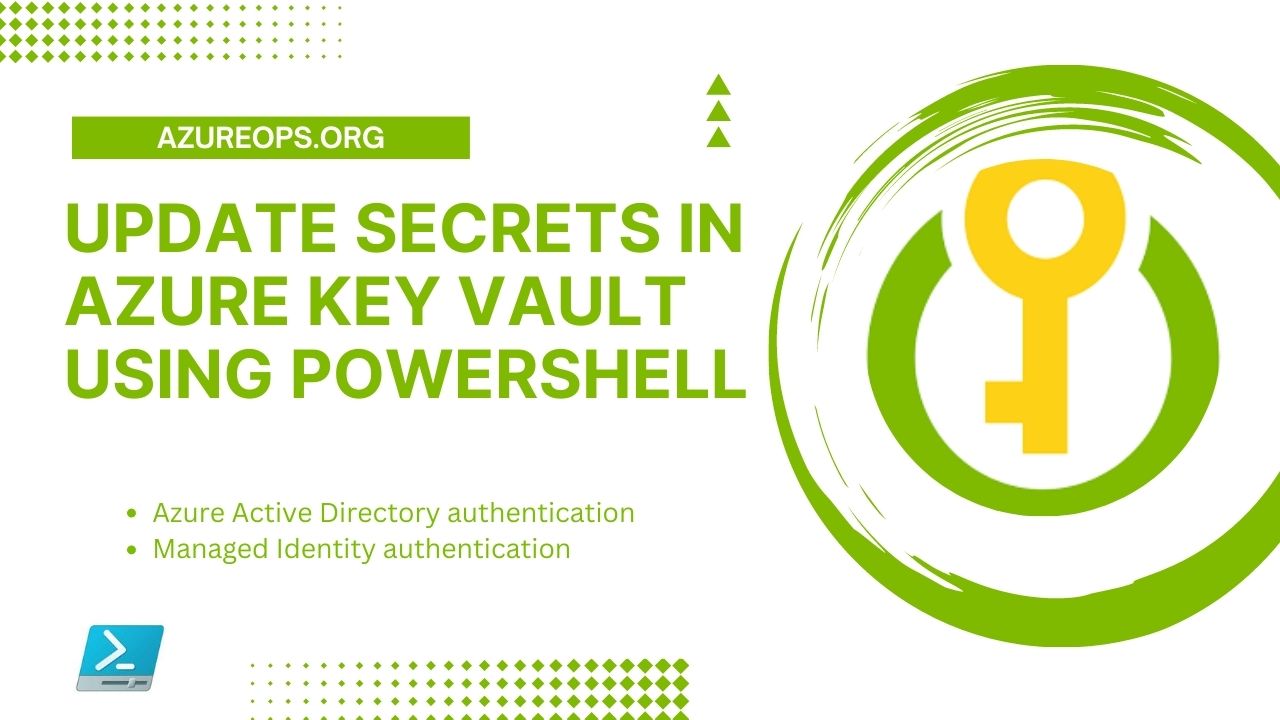 update secret in azure key vault using powershell