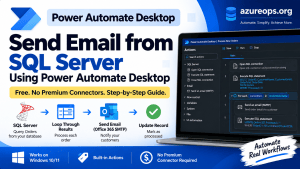 send email from SQL Server using Power Automate Desktop