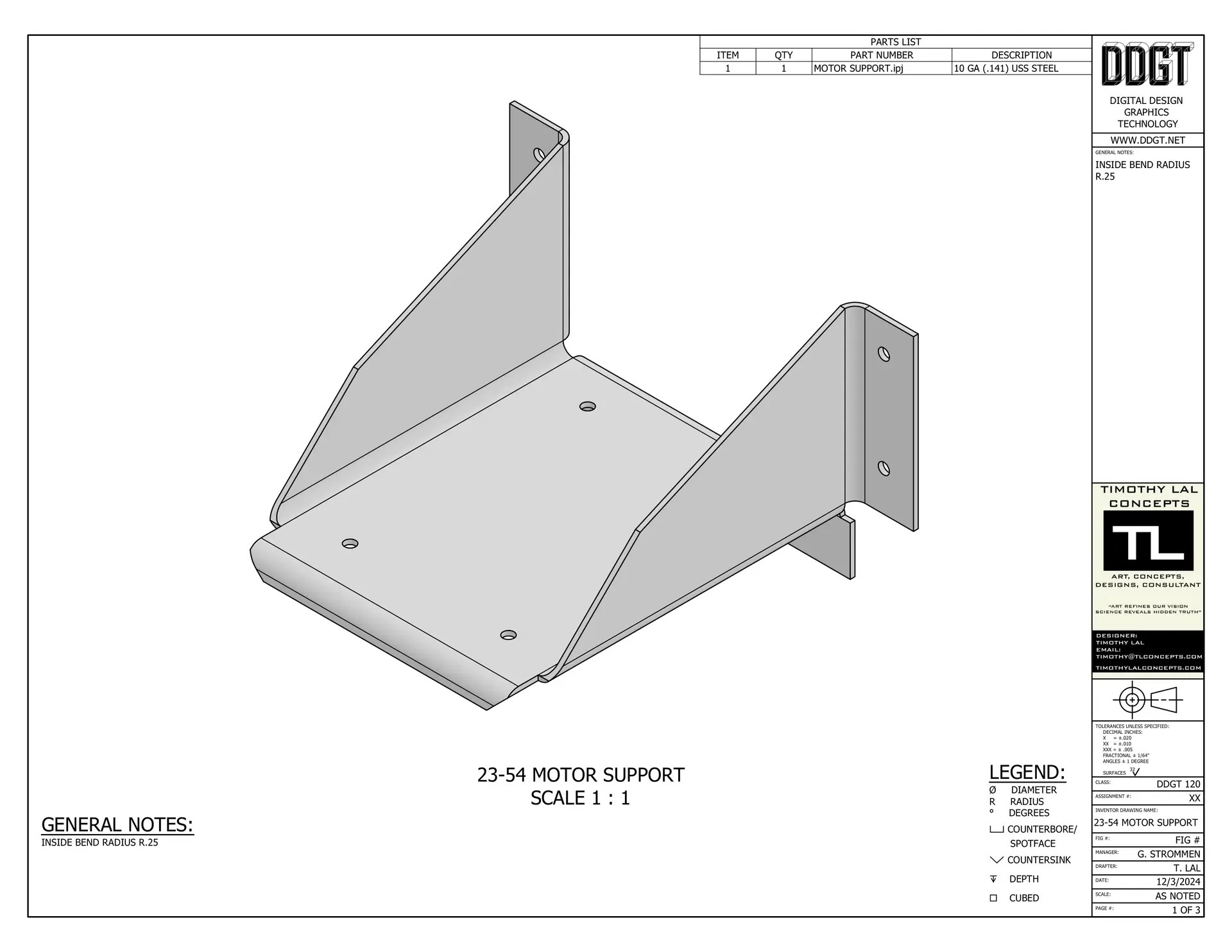 Motor Support Sheet Set