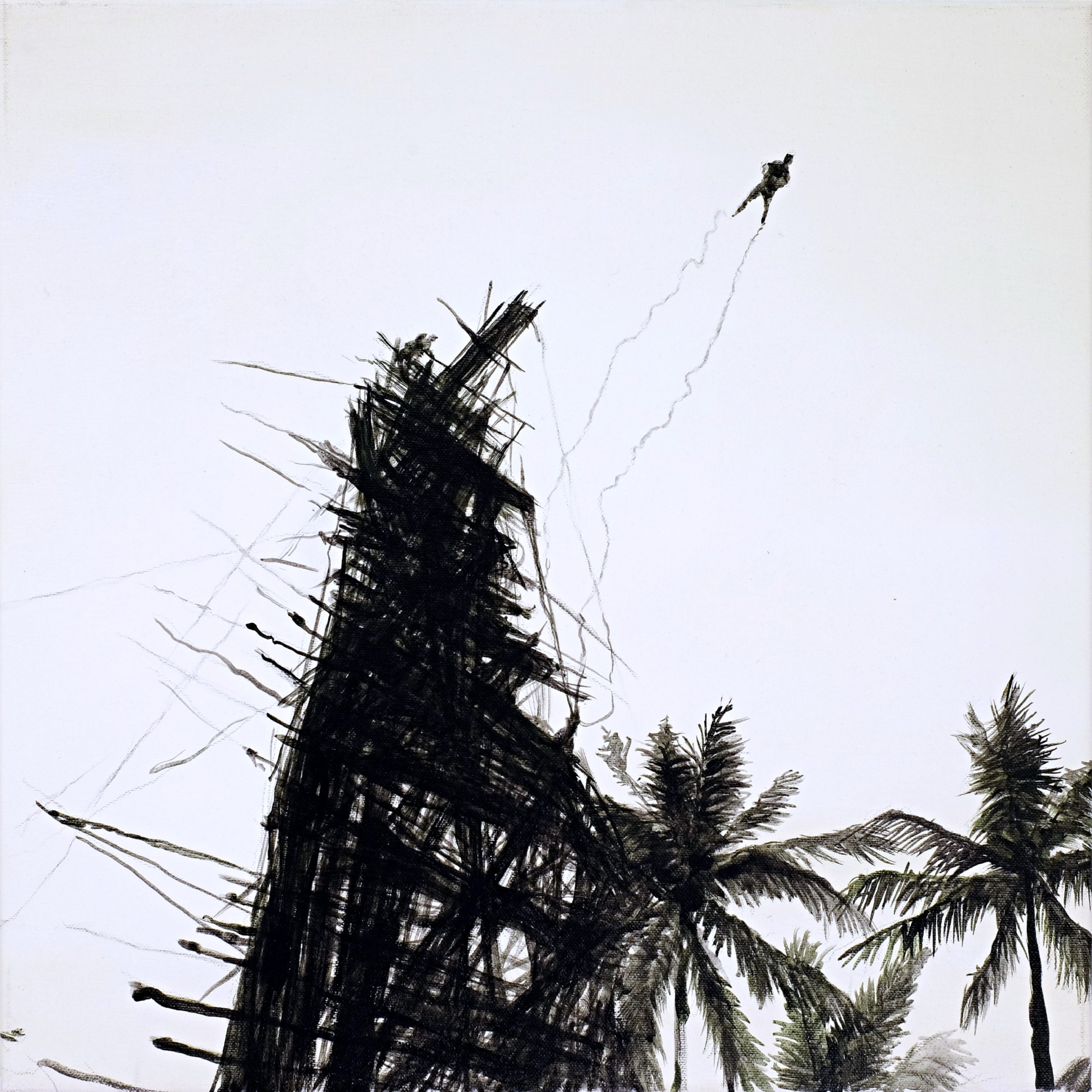 Jump / Öl auf Leinwand / 48 x 48 cm / 2020