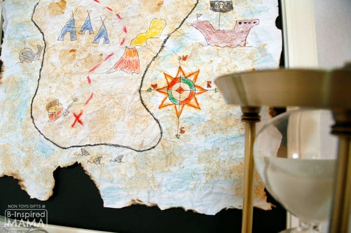 make a treasure map for play or decor