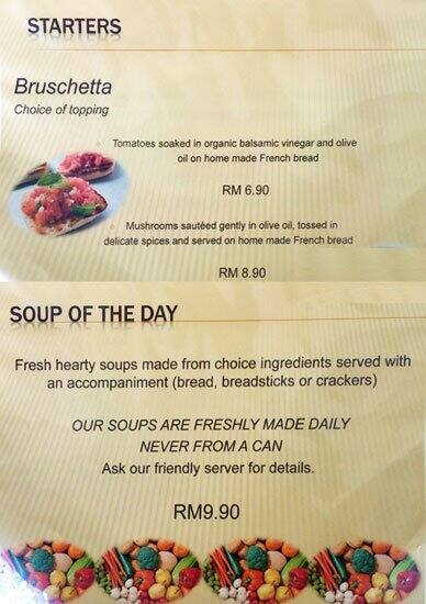 The black cat cafe menu, menu for the black cat cafe, jalan ipoh, kuala