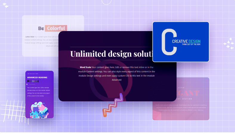 Sizing Design Tab Simple Heading Docs Divi Modules - Download Classic Colorful Illustration | 4K