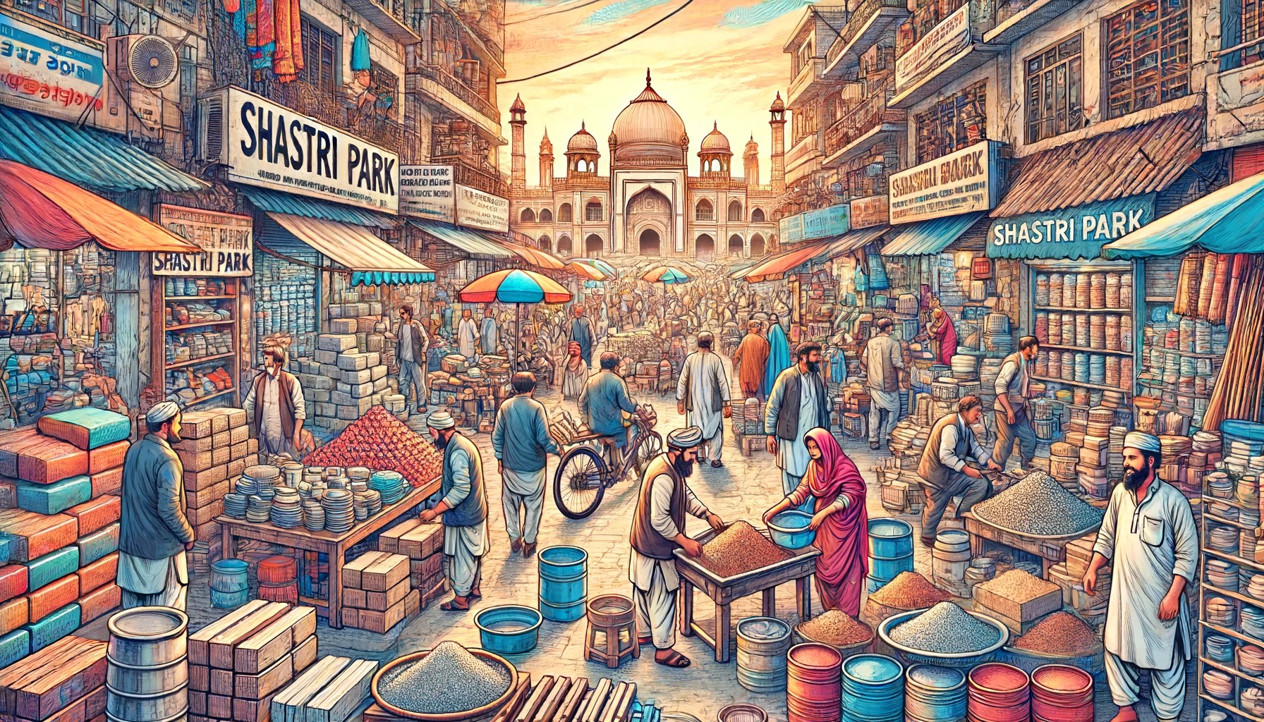 Shastri Park market, hub of construction materials in delhi