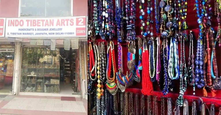 tibetan market at Janpath, delhi - home of handmade artifacts, handicrafts