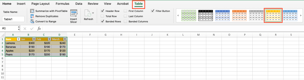 Excel basics: Get started with tables (3) Excel basics: Get started with tables (3)