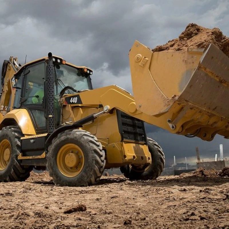 Backhoe Loader On S Industry Germany - Dark Pattern Collection - Full HD Quality