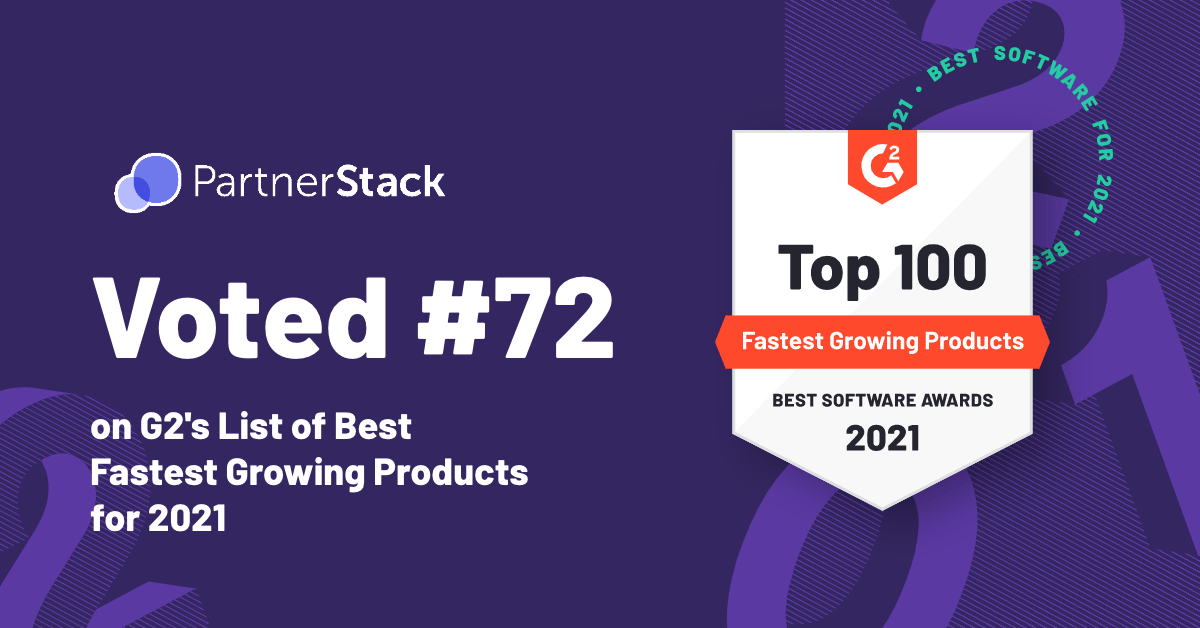 g2 best software badge ad example partnerstack