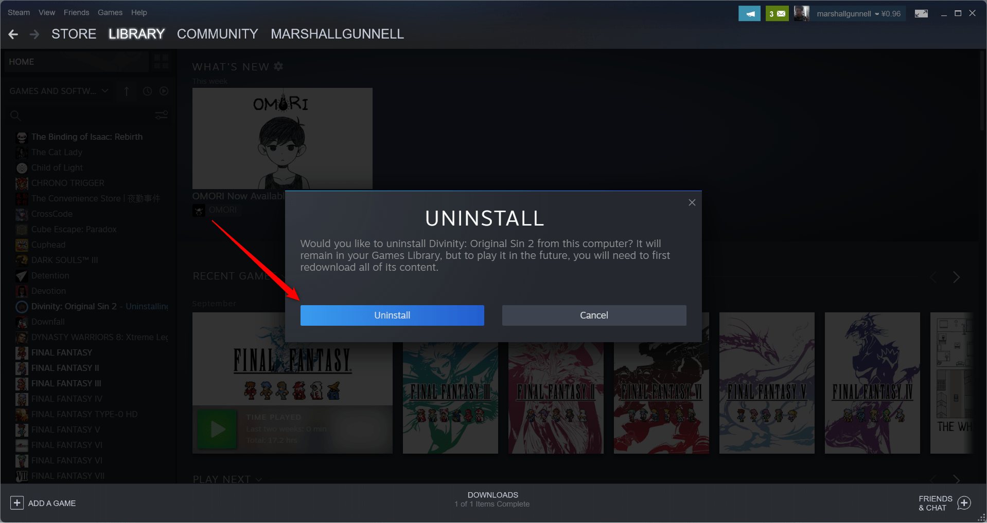 How To Uninstall A Steam Game PCWorld Click Uninstall 
