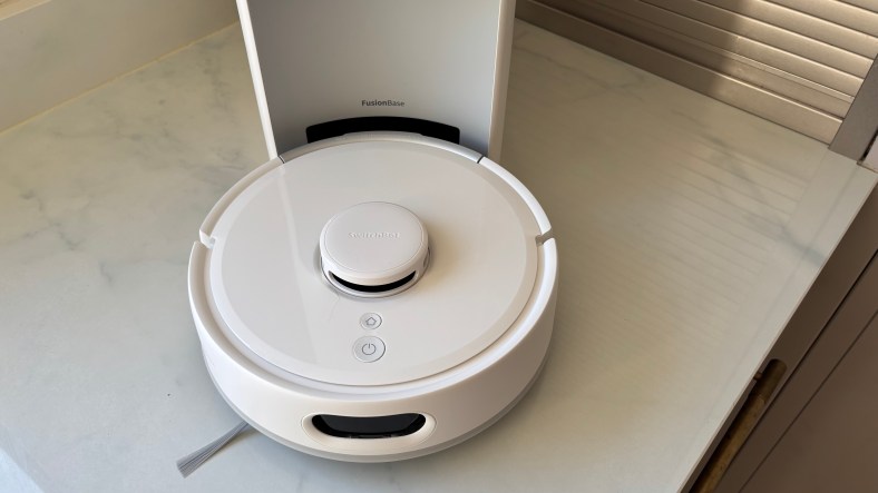 The SwitchBot robot on its dock
