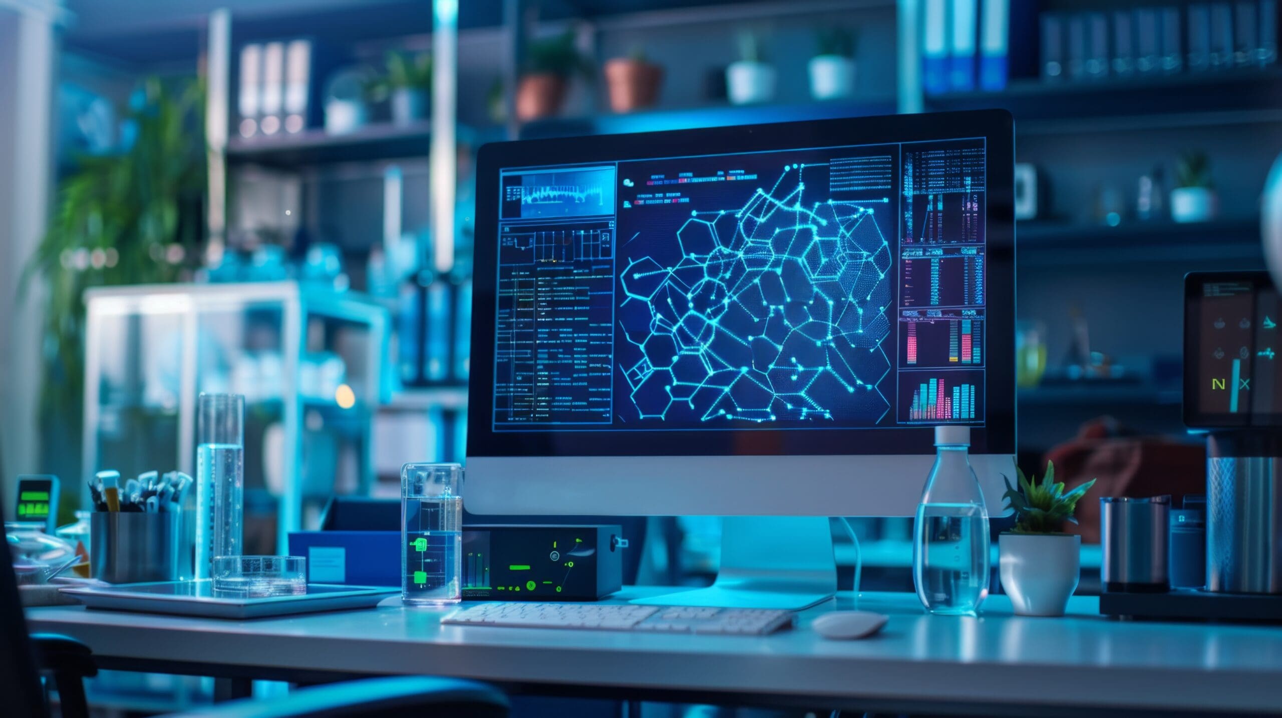 Microbiology Labmin - Colorful Illustrations - Elegant 4K Collection