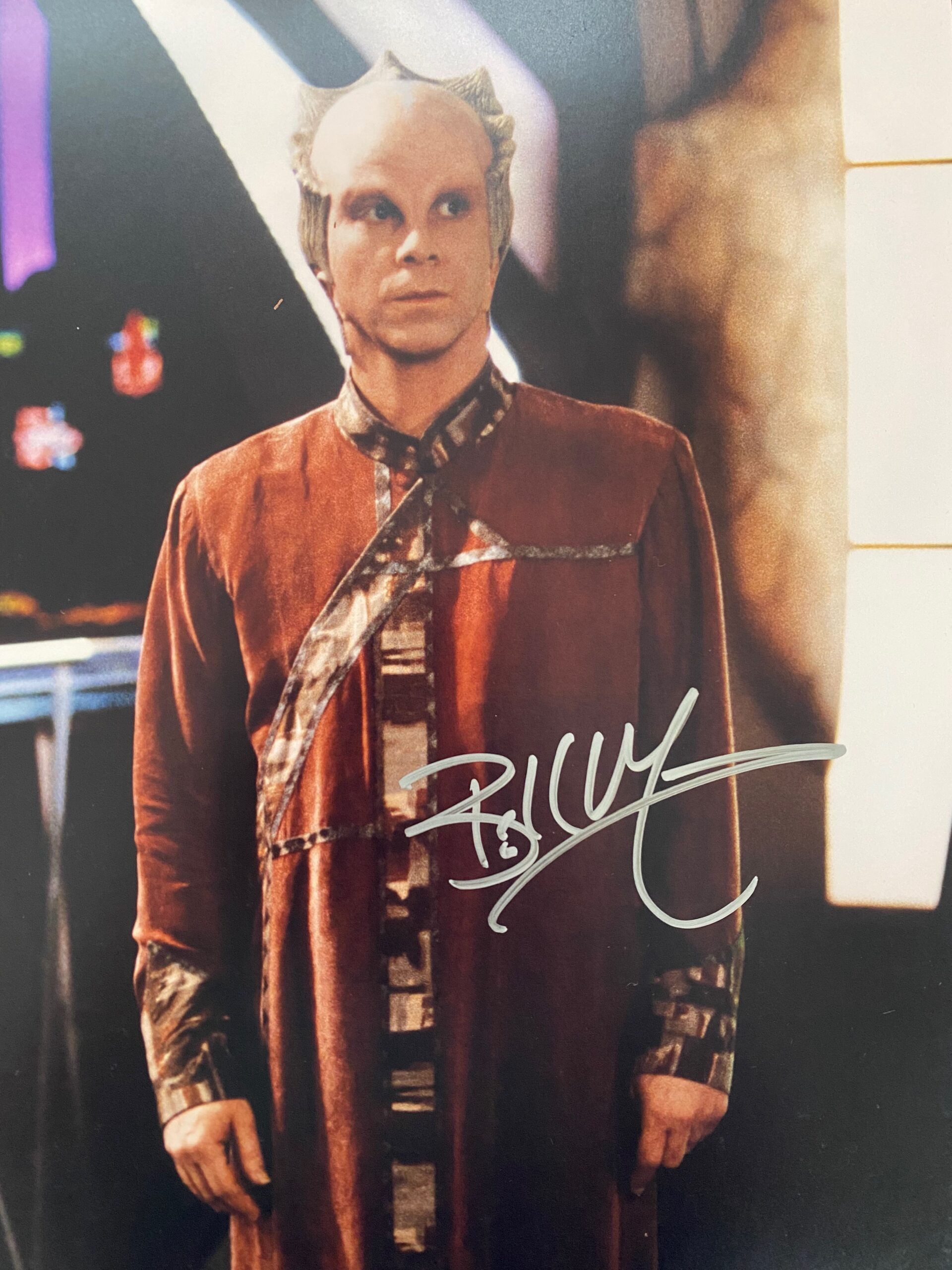 B5 Lennier in Red Tunic Print - Signed by Bill Mumy