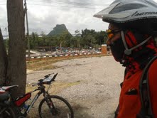 Dada during his cycle from Kanchanaburi to Singapore