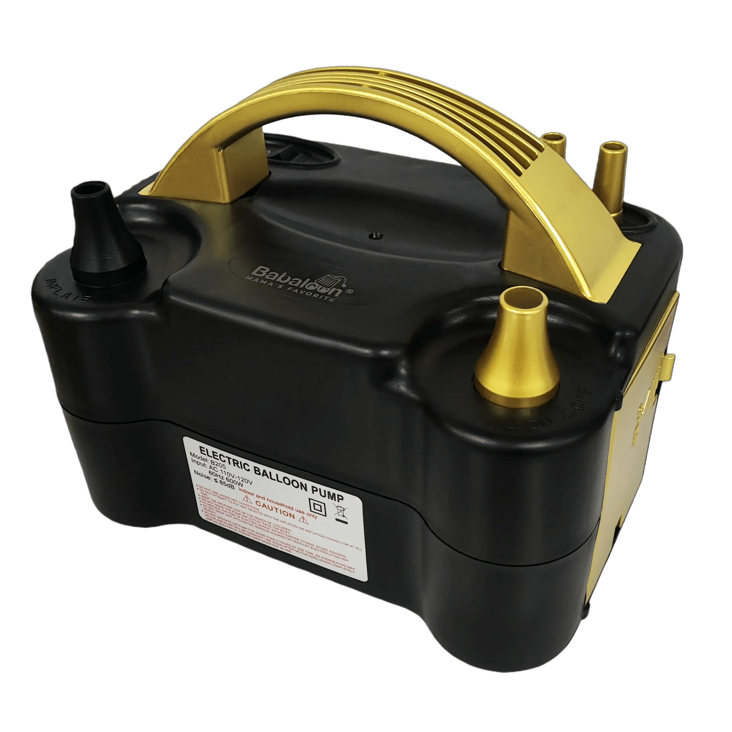 #B205 DUAL-NOZZLE INFLATOR 600W - BLACK & GOLD