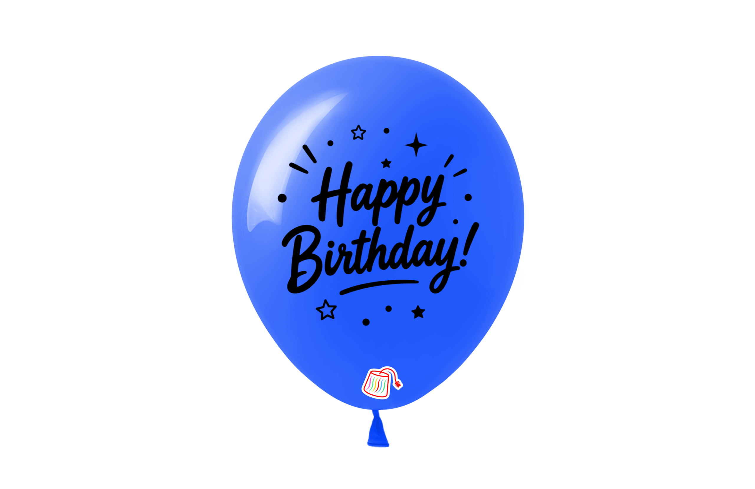 12" #110 ROYAL BLUE BDAY PRINTED - 50PCS/BAG