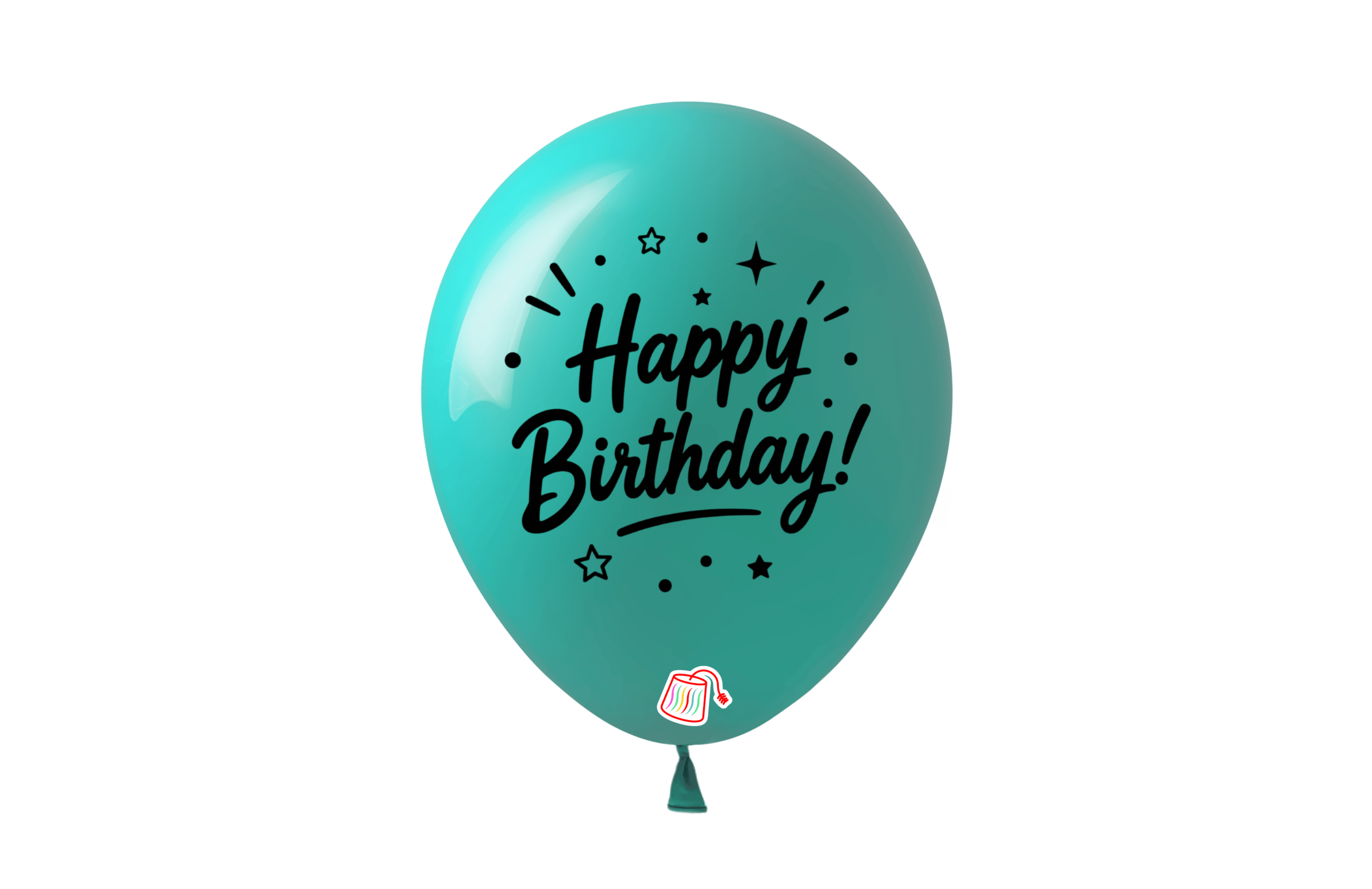 12" #116 TIFFANY BLUE BDAY PRINTED - 50PCS/BAG