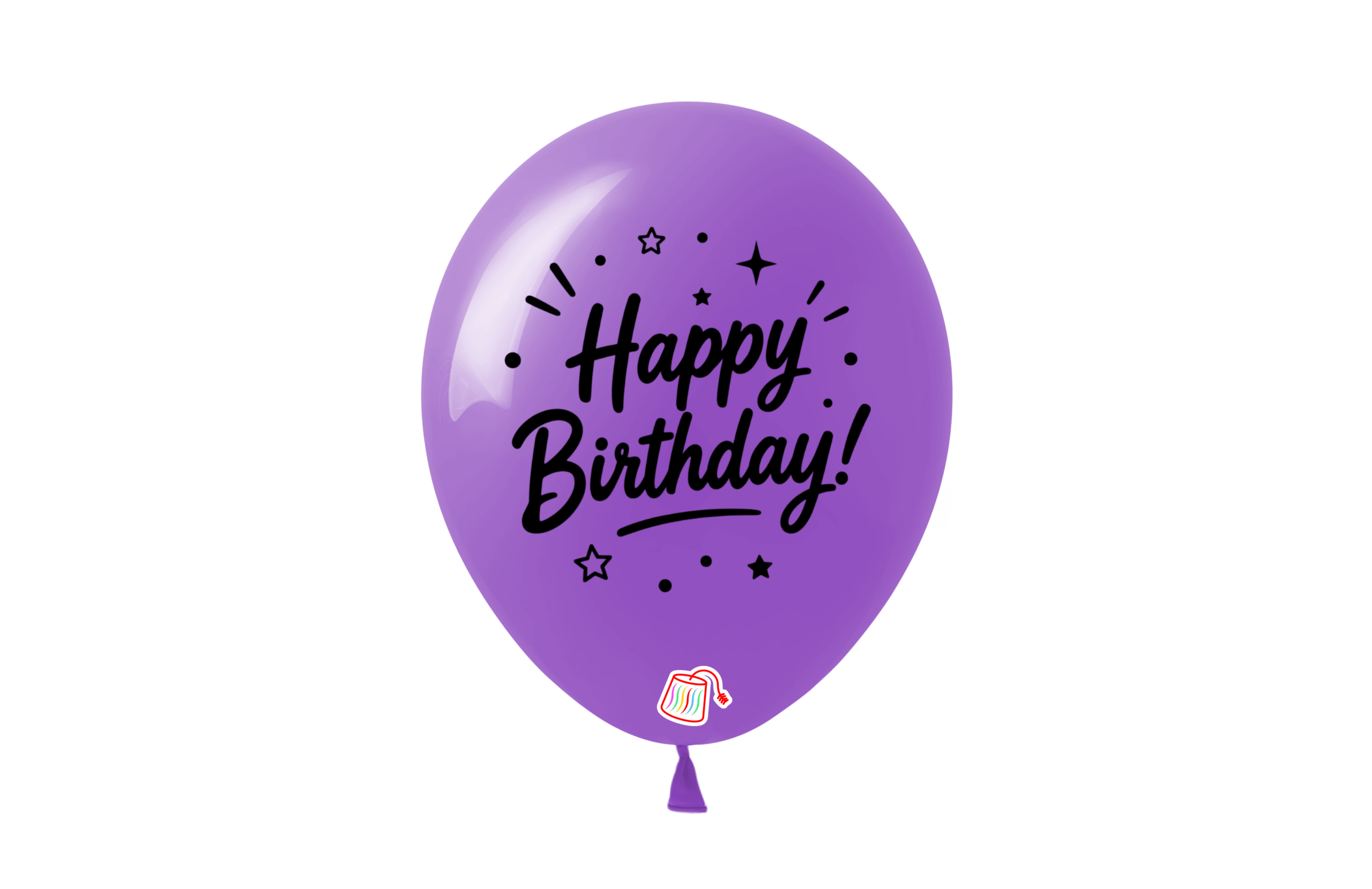 12" #134 LIGHT PURPLE BDAY PRINTED - 50PCS/BAG