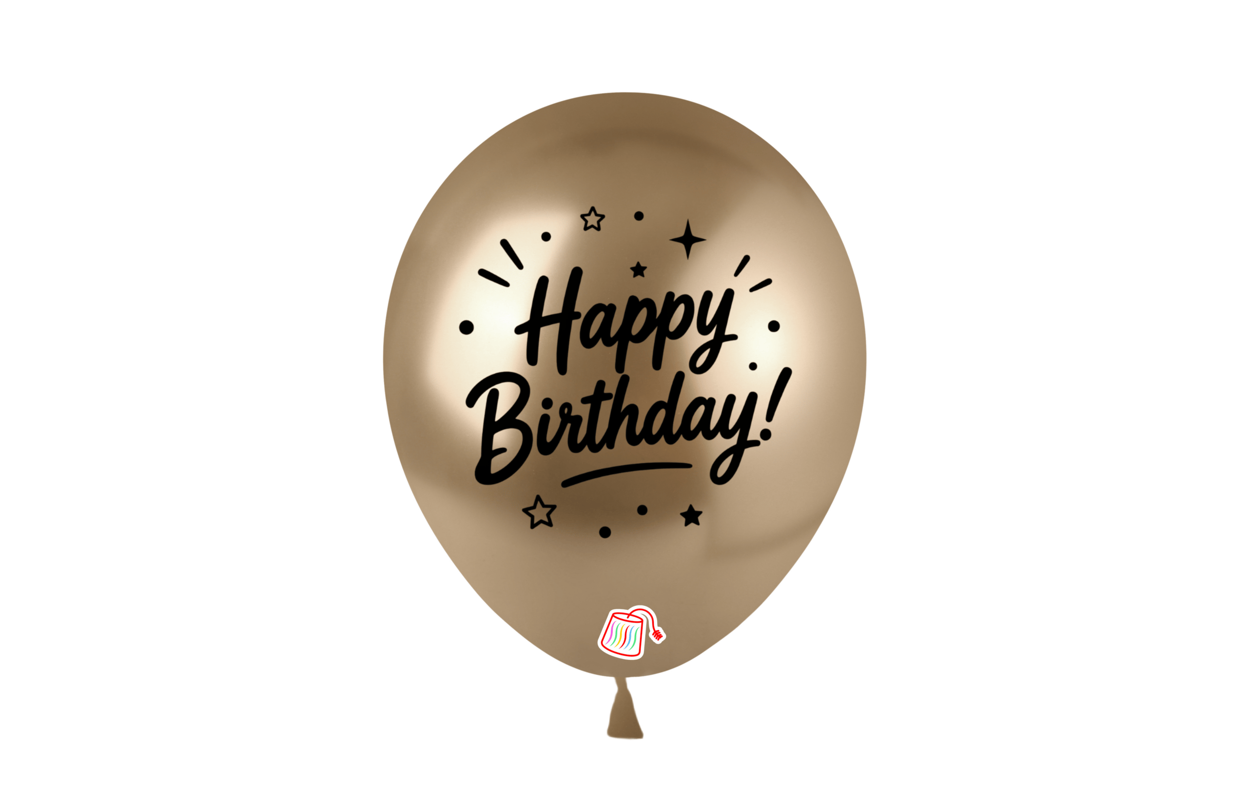 12" #800 PLATINUM GOLD BDAY PRINTED - 50PCS/BAG