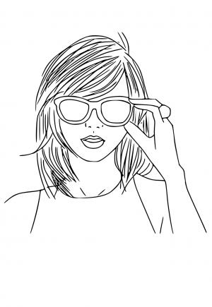 5 free printable taylor swift coloring pages, sheets and pictures for