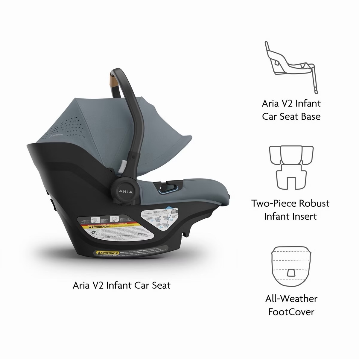 UPPAbaby Aria V2 Lightweight Infant Car Seat