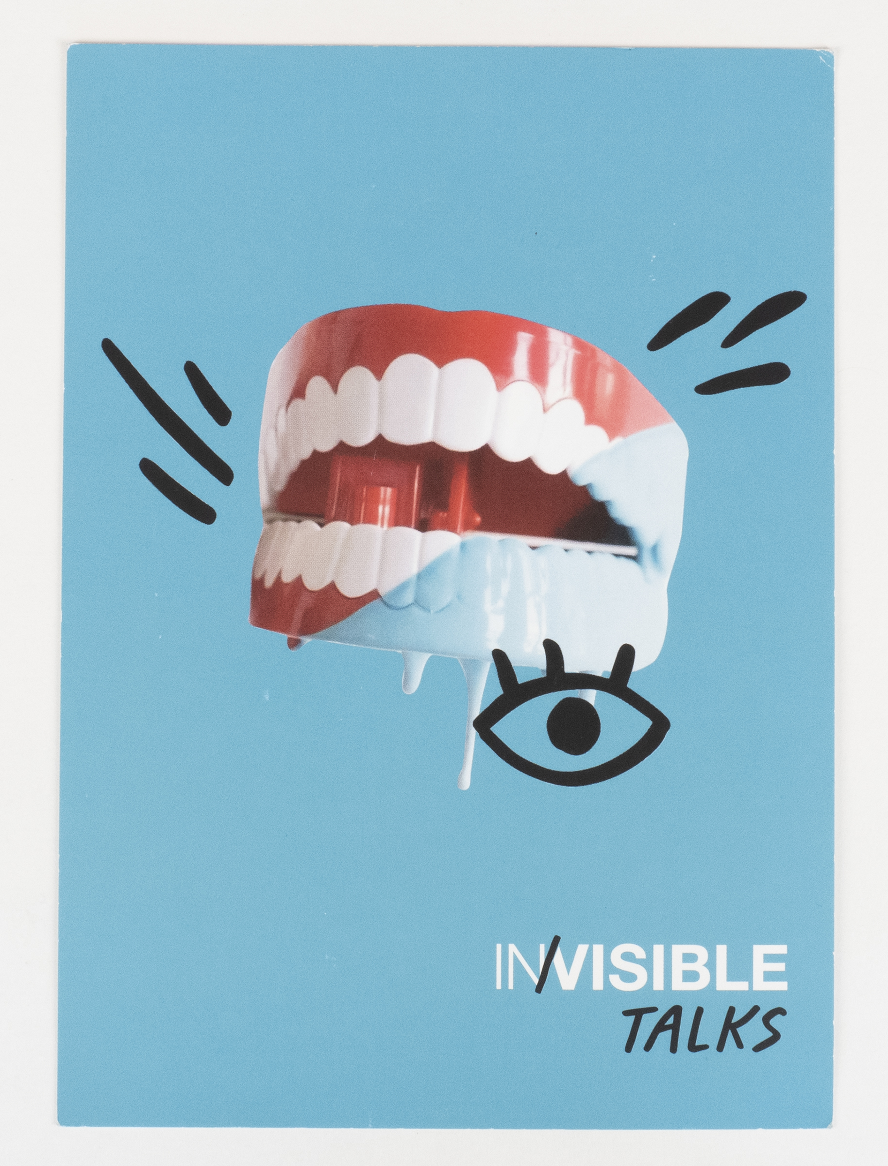 Image of ephemera related to In/Visible Talks postcard