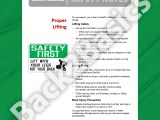 Proper Lifting Safety Note Back 2 Basics Safety