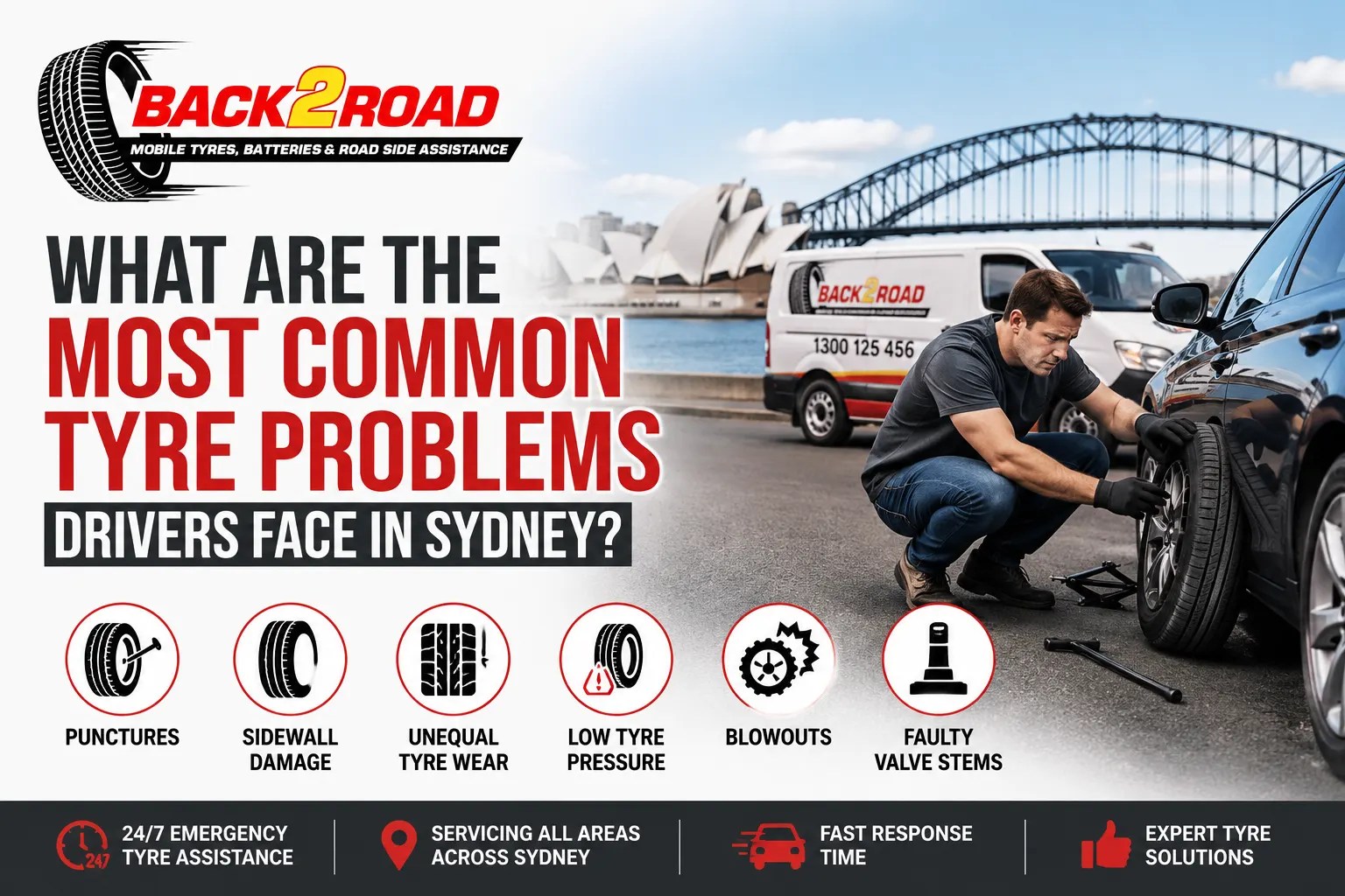 Common Tyre Emergencies Fixed on Sydney Roads