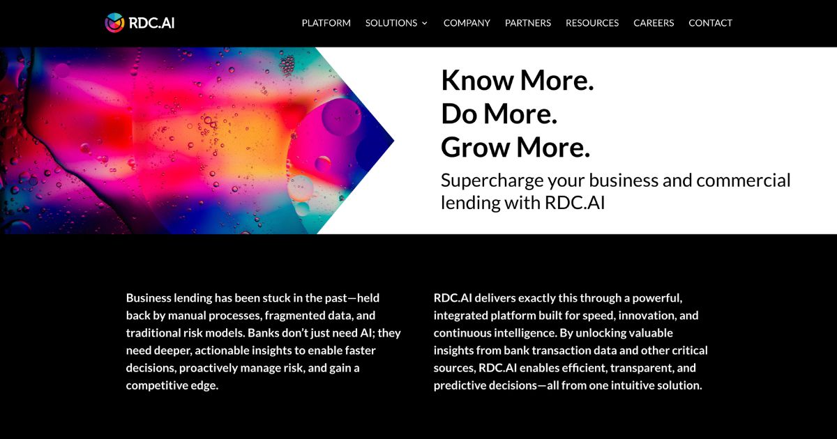 Rich Data Co (RDC) Transparent AI for Banking – Dynamic Business