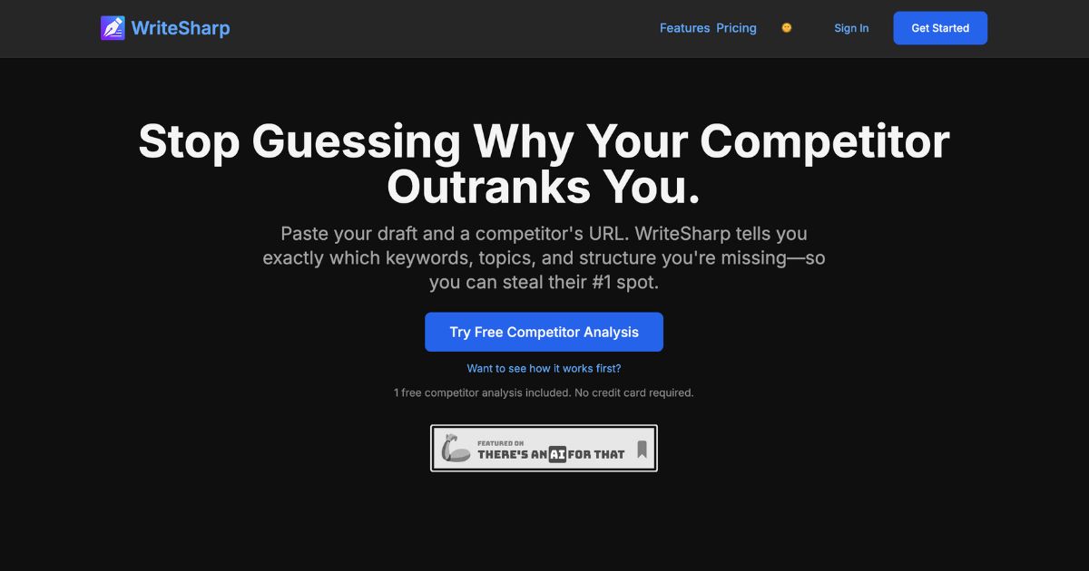 WriteSharp: AI-powered Content Optimization Platform – Dynamic Company