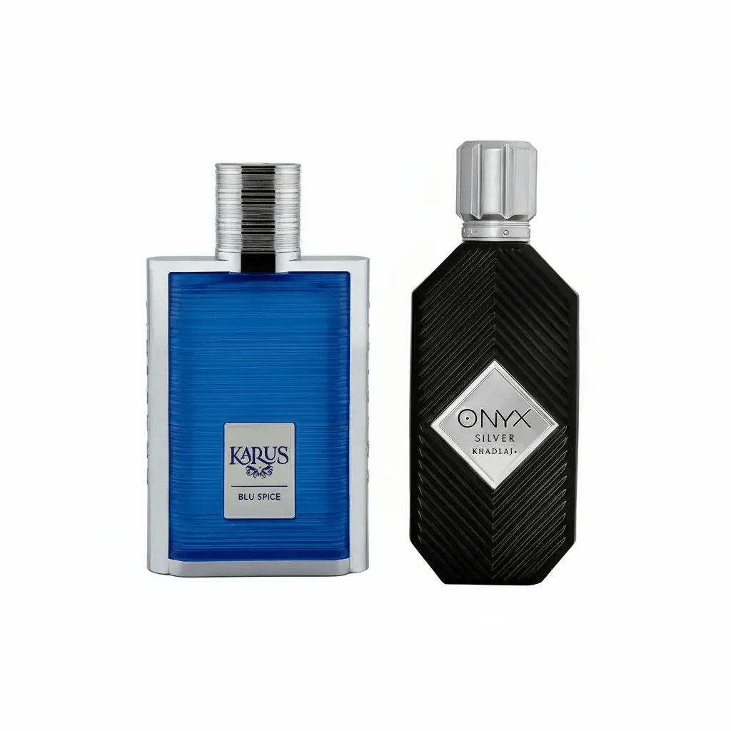 Karus Blu Spice and Onyx Silver by Khadlaj EDP 3.4 oz Bundle